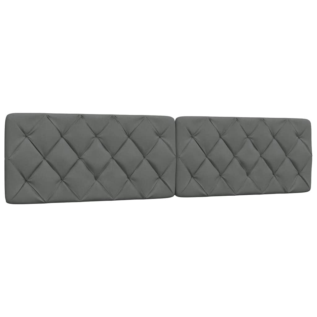 vidaXL Bett mit Matratze Dunkelgrau 200x200 cm Stoff