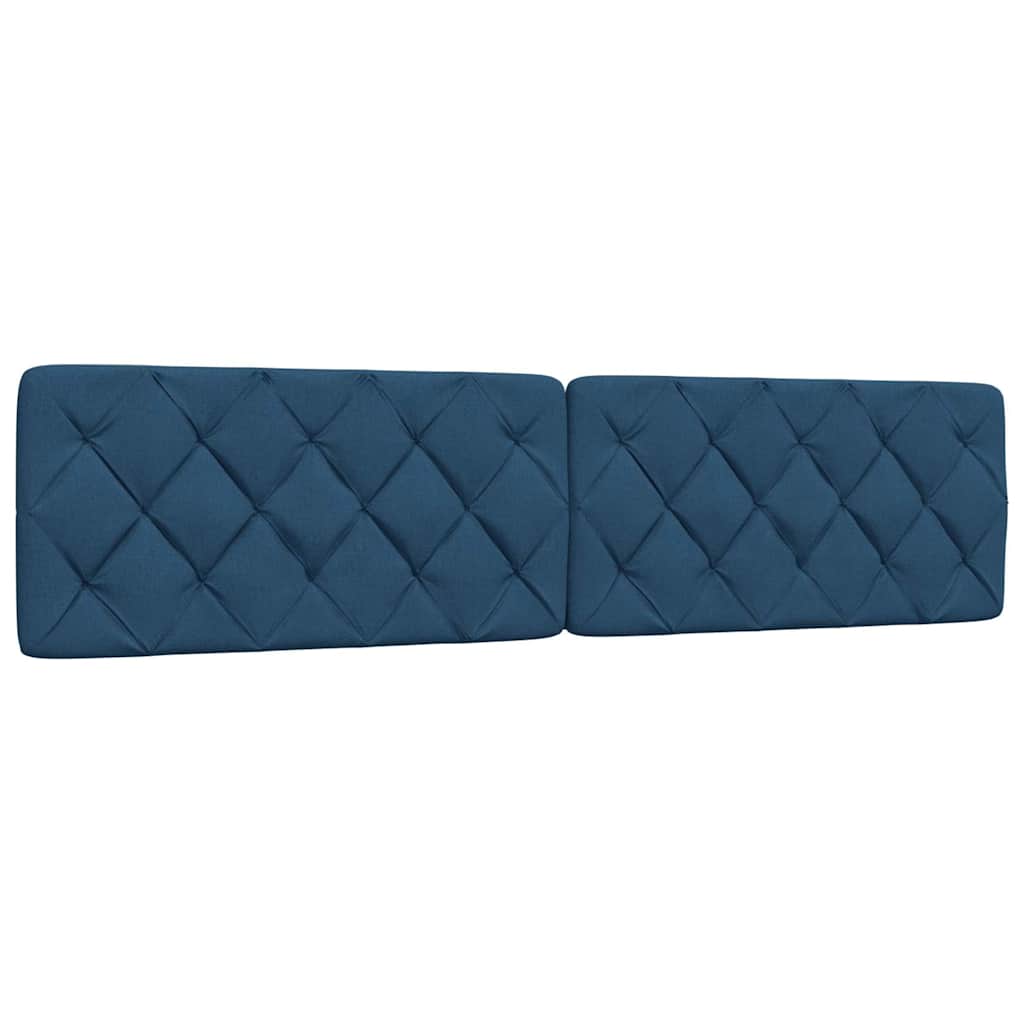 vidaXL Bett mit Matratze Blau 200x200 cm Stoff