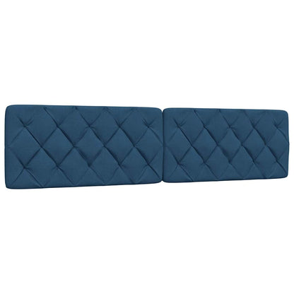 vidaXL Bett mit Matratze Blau 200x200 cm Stoff