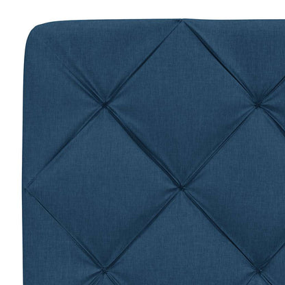 vidaXL Bett mit Matratze Blau 200x200 cm Stoff