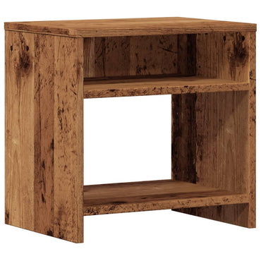 vidaXL Table de chevet aspect bois recyclé 40x30x40 cm, bois d'ingénierie