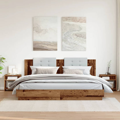 vidaXL Nachttische 2 Stk. Altholz-Optik 40x30x40 cm Holzwerkstoff