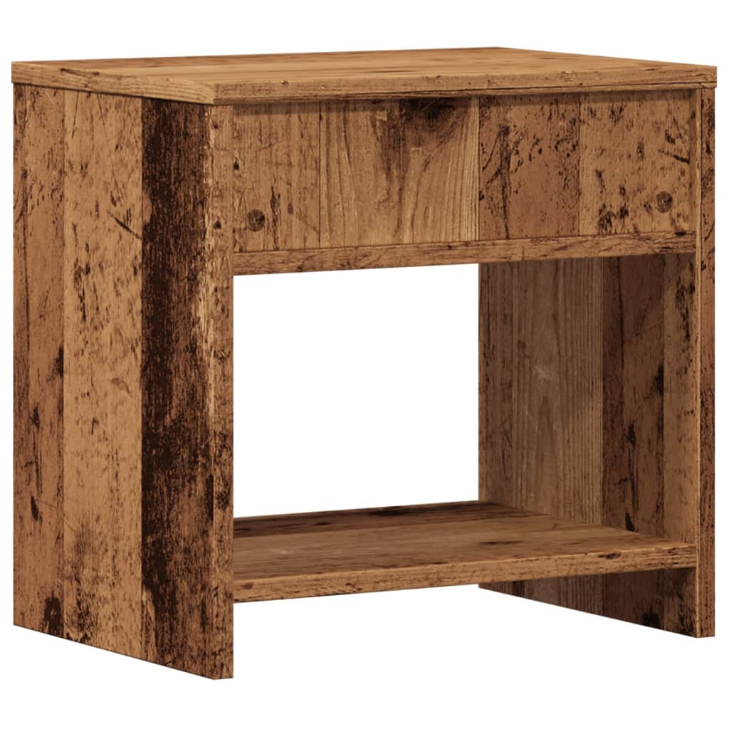 vidaXL Nachttische 2 Stk. Altholz-Optik 40x30x40 cm Holzwerkstoff
