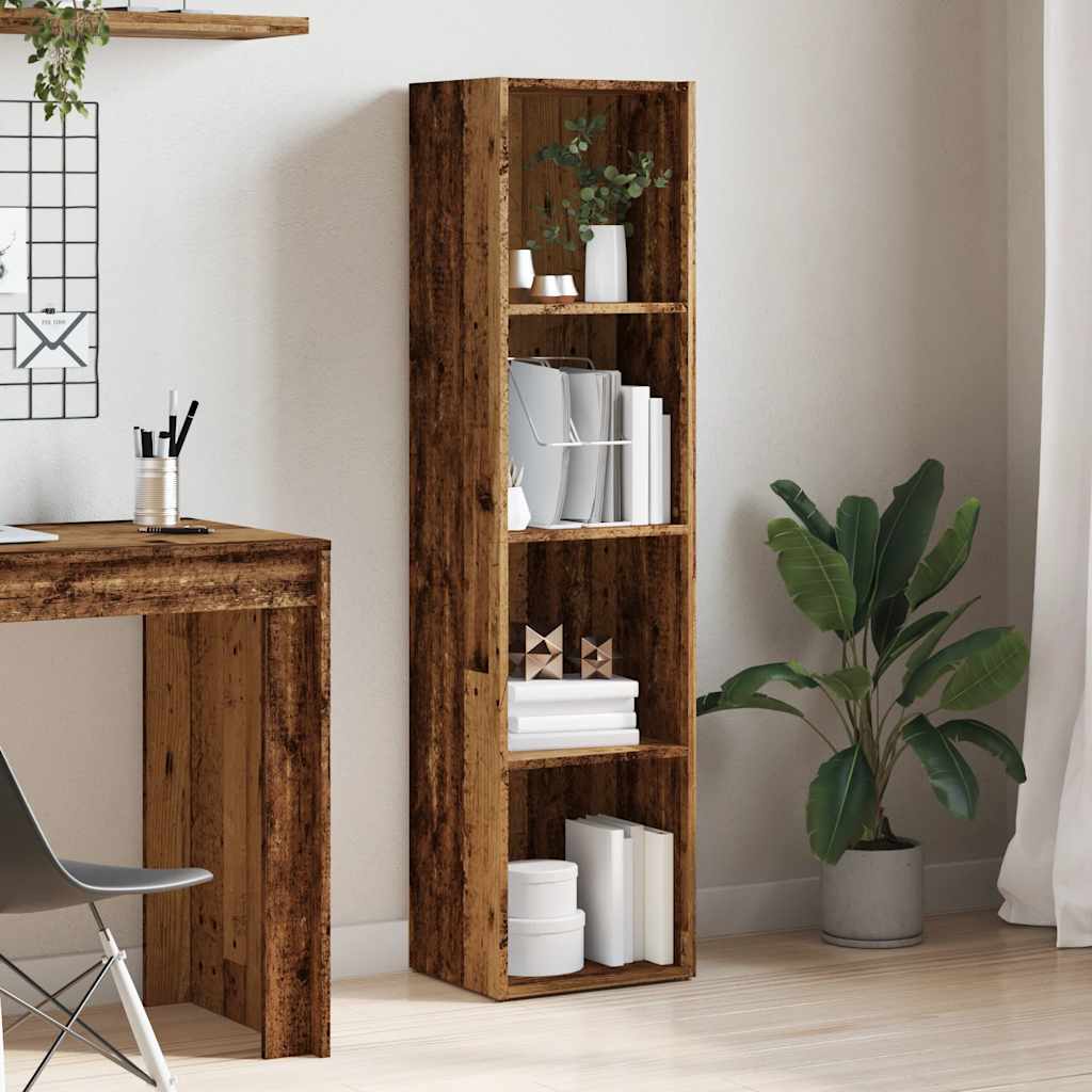 vidaXL Bücherregal Altholz-Optik 36×30×143 cm Holzwerkstoff