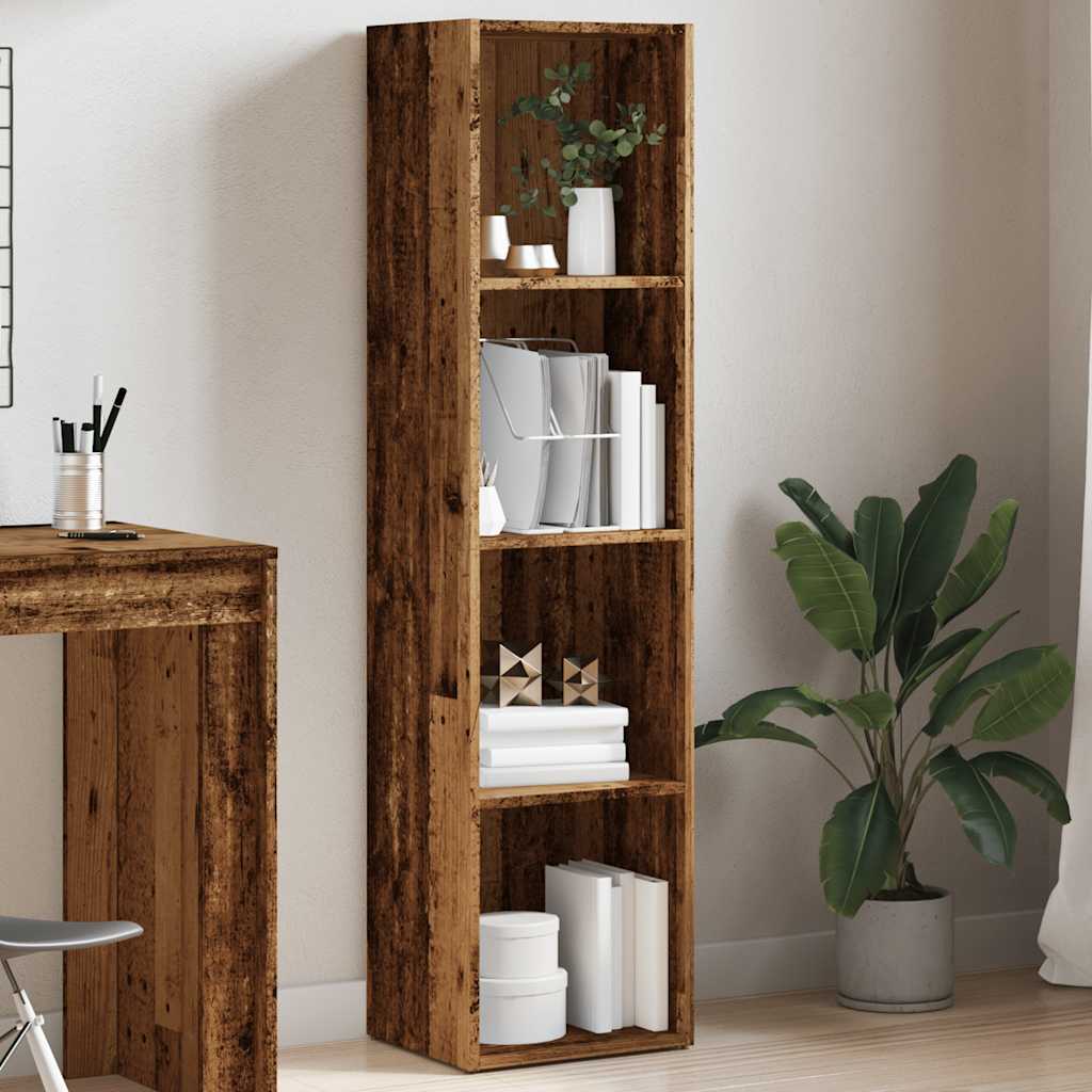 vidaXL Bücherregal Altholz-Optik 36×30×143 cm Holzwerkstoff