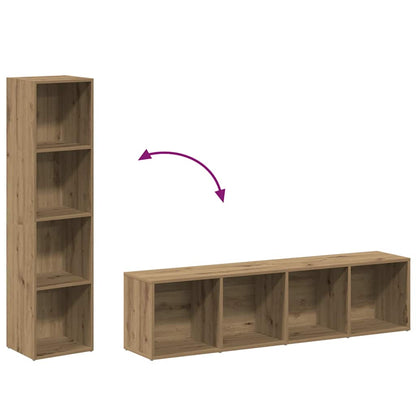 vidaXL Bücherregal Artisan-Eiche 36x30x143 cm Holzwerkstoff