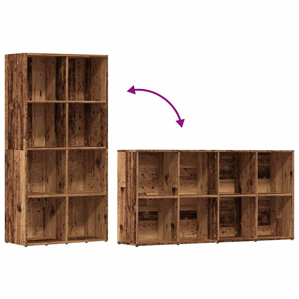 vidaXL Bücherregal Altholz-Optik 66x30x130 cm Holzwerkstoff