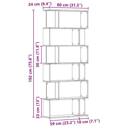 Bücherregal Artisan-Eiche 80x24x192 cm Holzwerkstoff