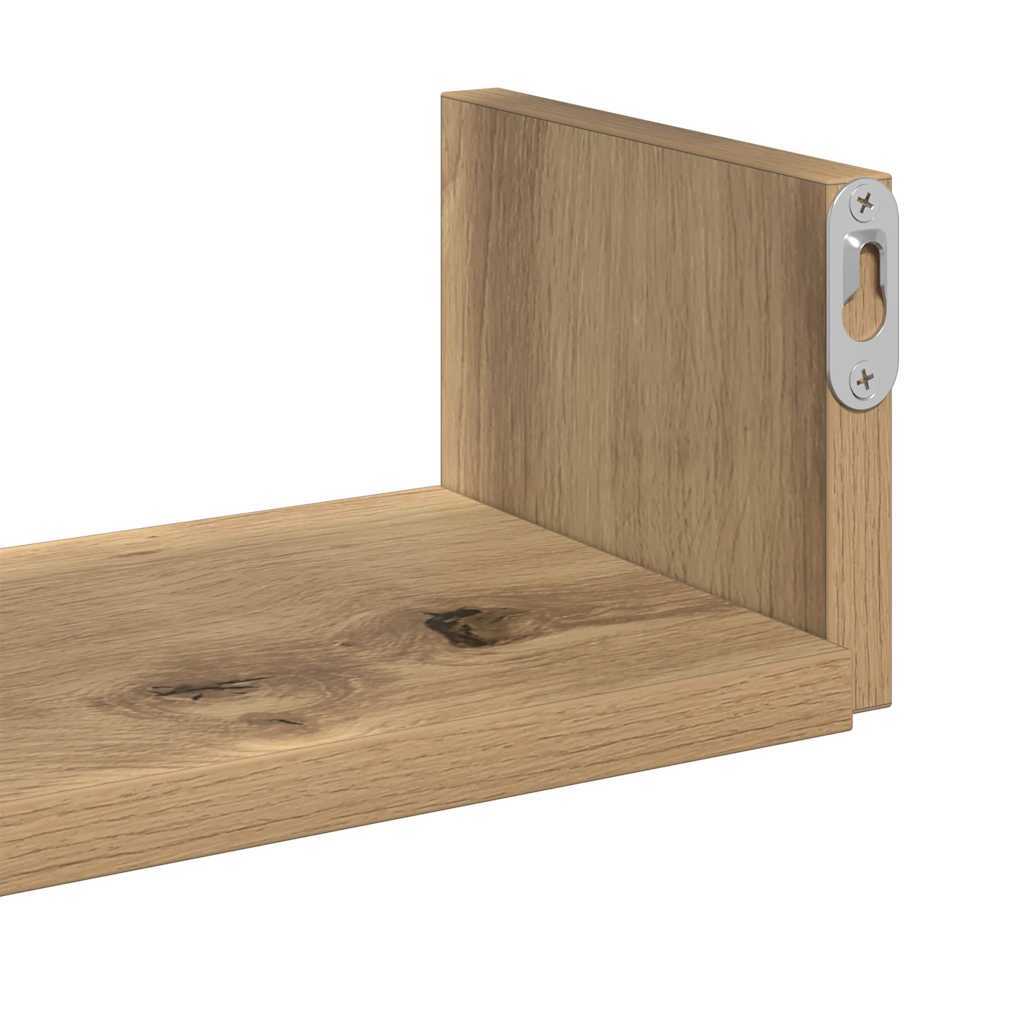 vidaXL Wandregale 3 Stk. Artisan-Eiche Holzwerkstoff
