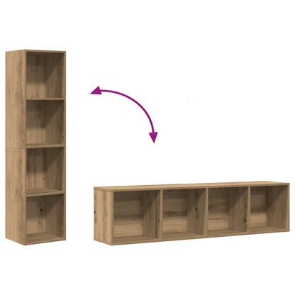 vidaXL Bücherregal/TV-Schrank Artisan-Eiche 36x30x143 cm Holzwerkstoff