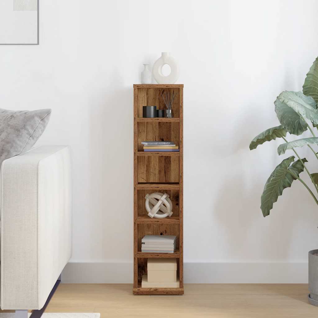 CD-Regal Altholz-Optik 21x20x88 cm Holzwerkstoff