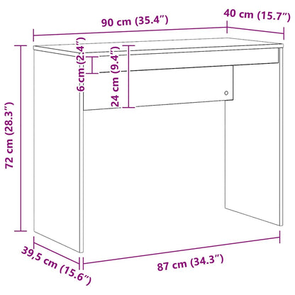 vidaXL Schreibtisch Artisan-Eiche 90x40x72 cm Holzwerkstoff