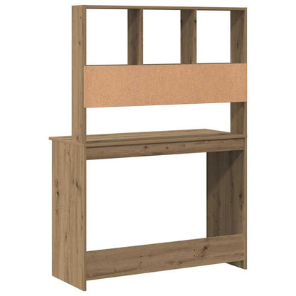 vidaXL Schreibtisch mit Regal Artisan-Eiche 102x45x148cm Holzwerkstoff
