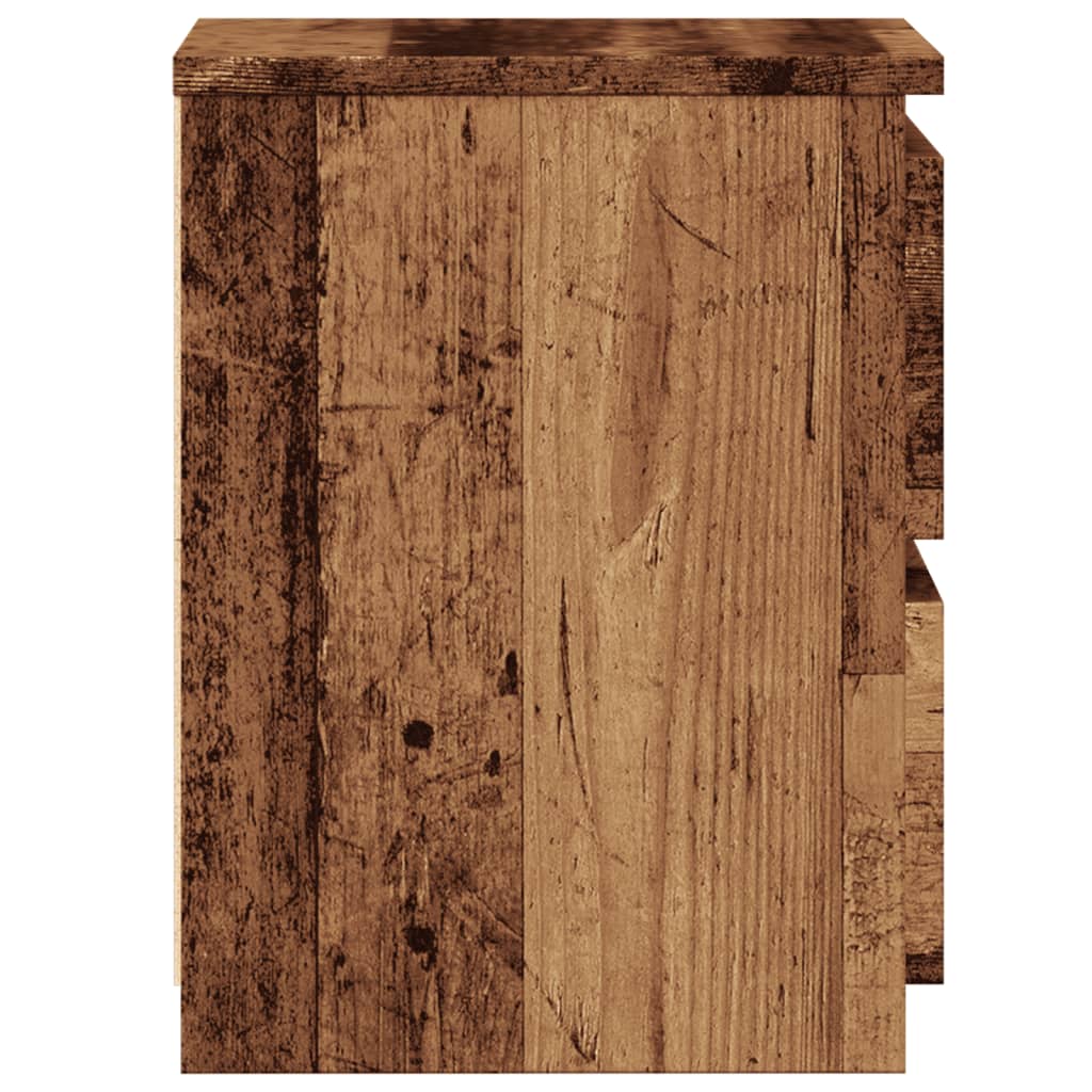 vidaXL Table de chevet aspect bois de récupération 30x30x40 cm Bois d'ingénierie