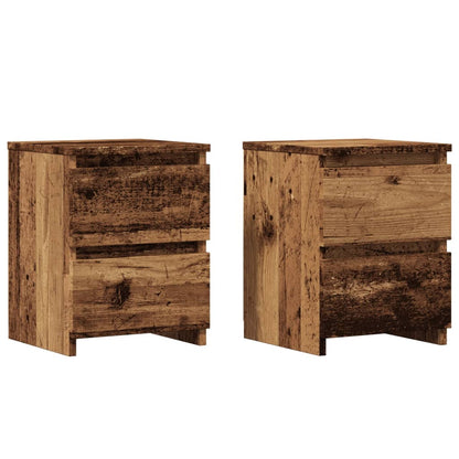 vidaXL Nachttische 2 Stk. Altholz-Optik 30×30×40 cm Holzwerkstoff