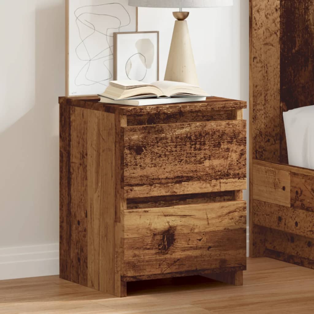 vidaXL Nachttische 2 Stk. Altholz-Optik 30×30×40 cm Holzwerkstoff