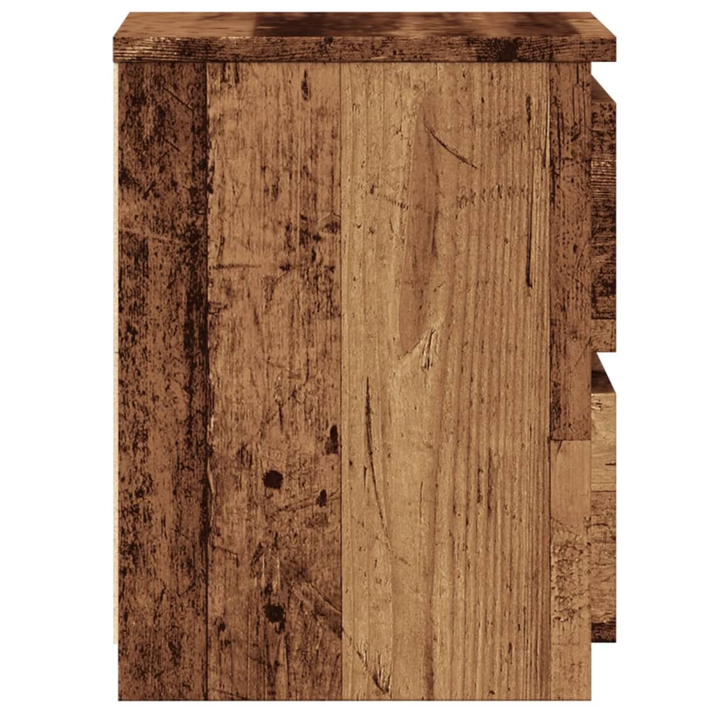 vidaXL Nachttische 2 Stk. Altholz-Optik 30×30×40 cm Holzwerkstoff