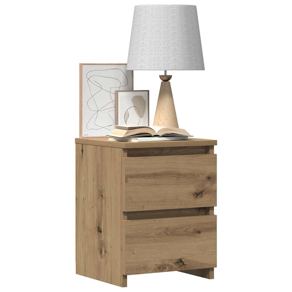 vidaXL Table de chevet Chêne artisan 30x30x40 cm Bois d'ingénierie