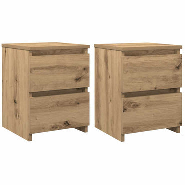 vidaXL Tables de chevet 2 pcs Chêne artisanal 30x30x40 cm Bois d'ingénierie