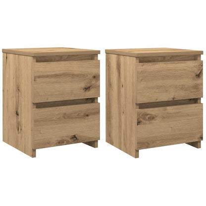 vidaXL Tables de chevet 2 pcs Chêne artisanal 30x30x40 cm Bois d'ingénierie