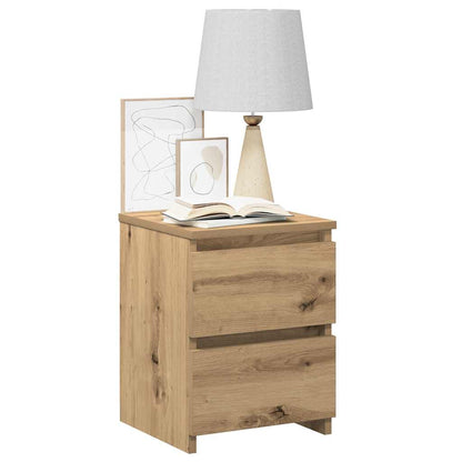 vidaXL Tables de chevet 2 pcs Chêne artisanal 30x30x40 cm Bois d'ingénierie