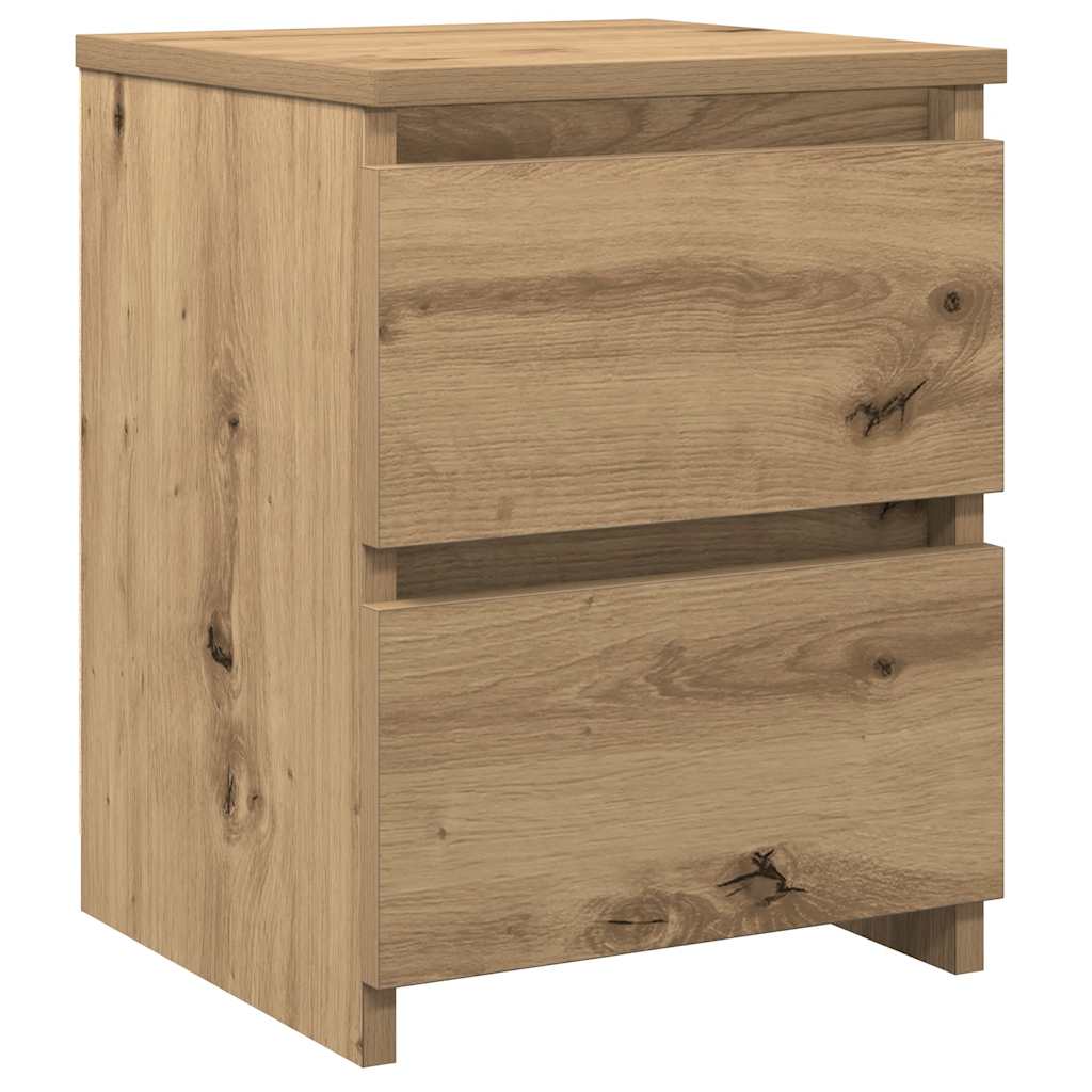 vidaXL Tables de chevet 2 pcs Chêne artisanal 30x30x40 cm Bois d'ingénierie