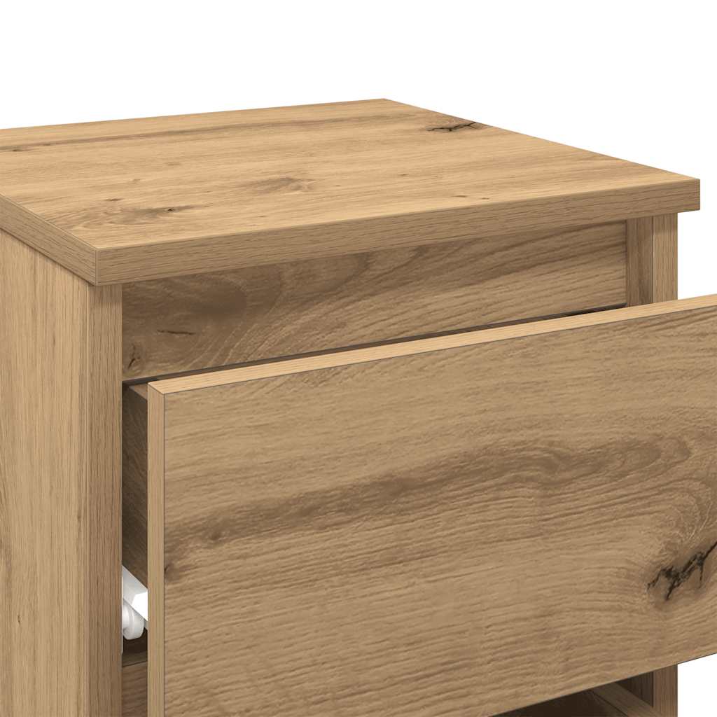 vidaXL Tables de chevet 2 pcs Chêne artisanal 30x30x40 cm Bois d'ingénierie