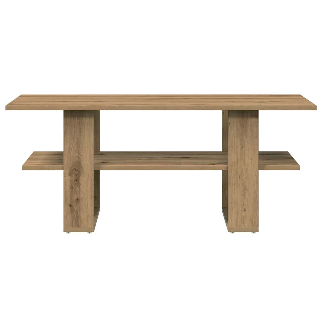 vidaXL Table basse chêne artisan 102x55x42 cm, bois d'ingénierie
