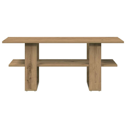 vidaXL Table basse chêne artisan 102x55x42 cm, bois d'ingénierie