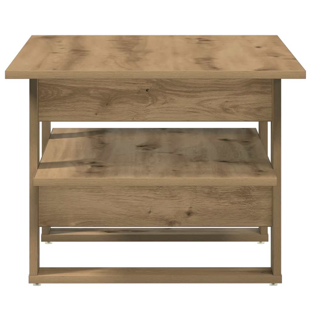 vidaXL Table basse chêne artisan 102x55x42 cm, bois d'ingénierie