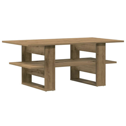 vidaXL Table basse chêne artisan 102x55x42 cm, bois d'ingénierie