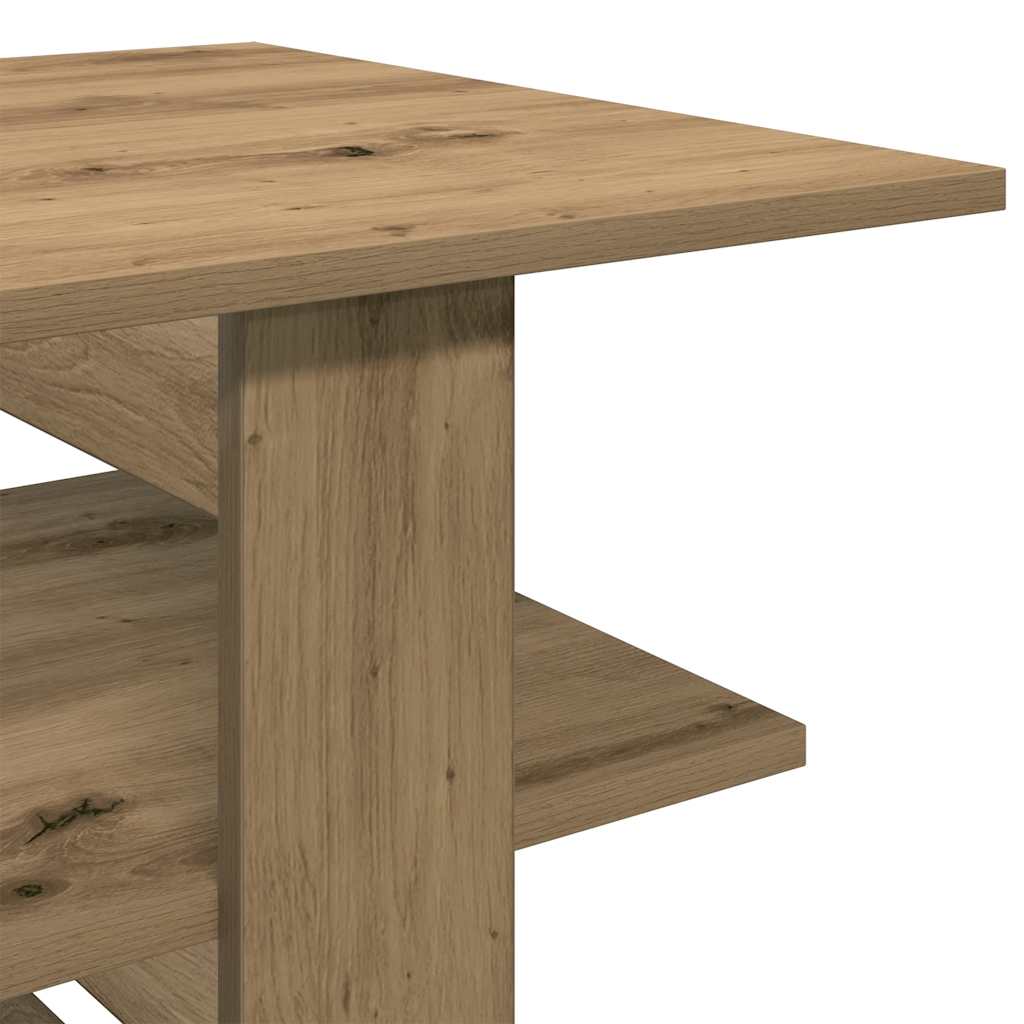 vidaXL Table basse chêne artisan 102x55x42 cm, bois d'ingénierie