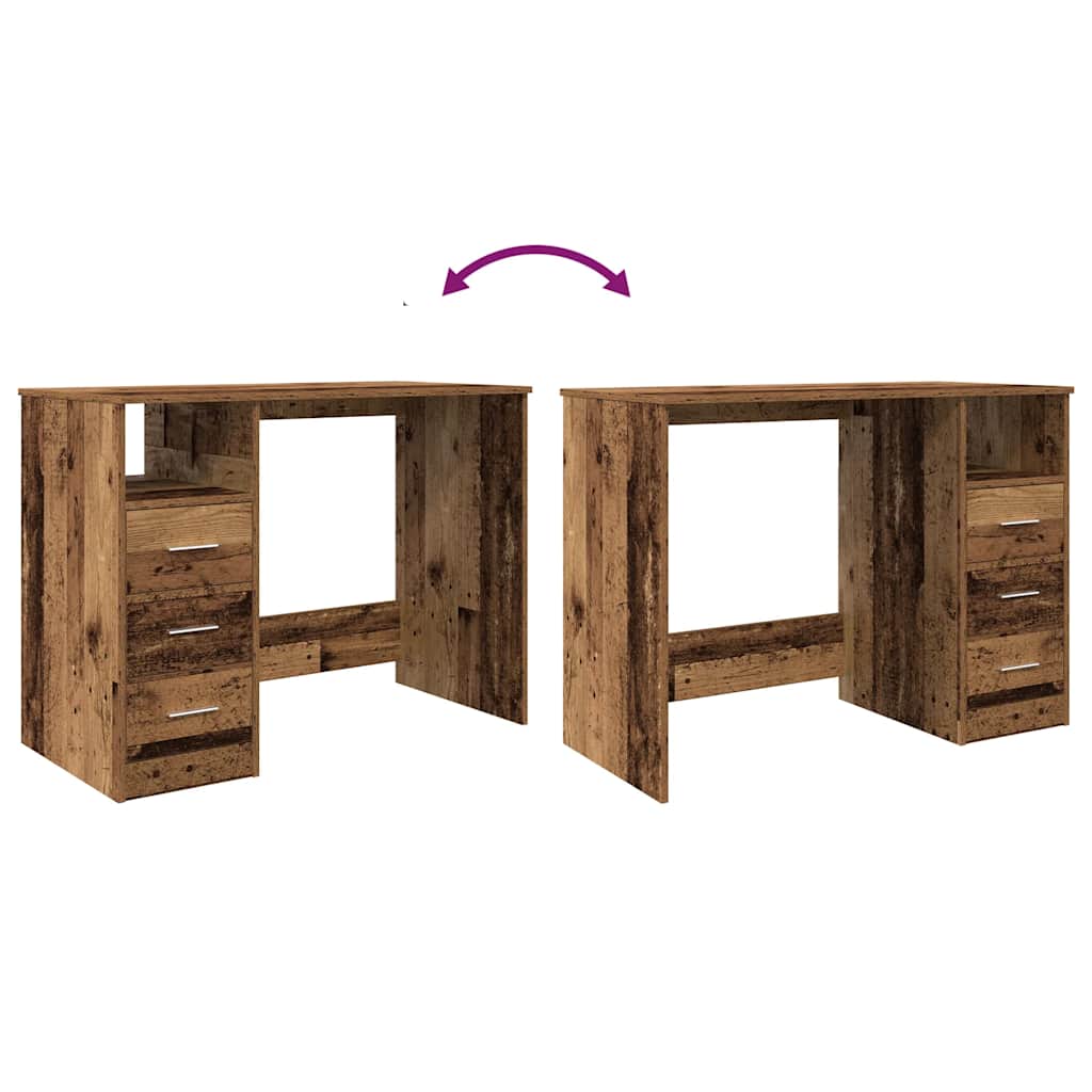 vidaXL Schreibtisch Altholz-Optik 102x50x76 cm Holzwerkstoff