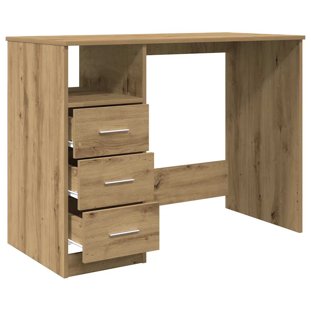 vidaXL Schreibtisch Artisan-Eiche 102x50x76 cm Holzwerkstoff