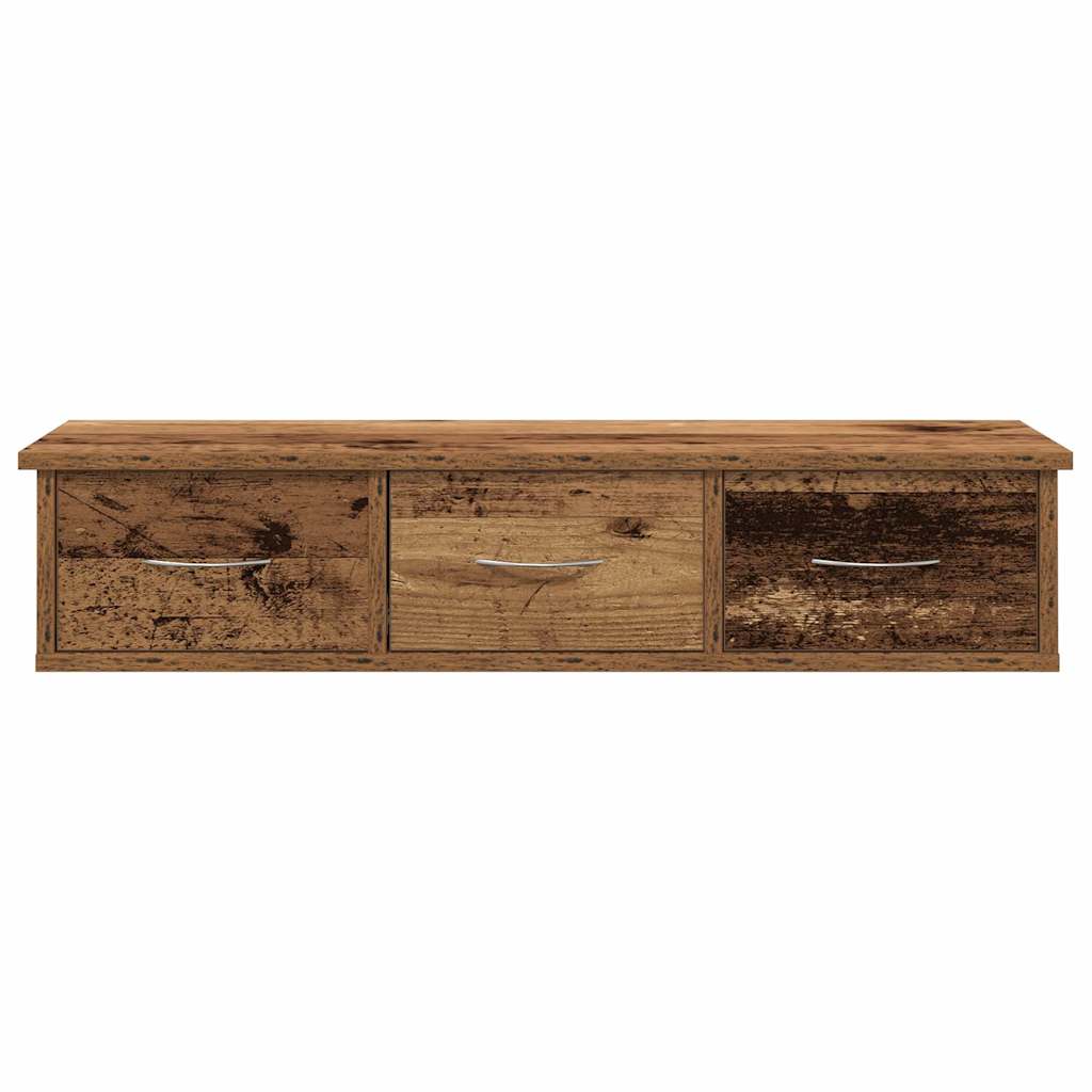 vidaXL Wandschrank Altholz-Optik 88x26x18,5 cm Holzwerkstoff
