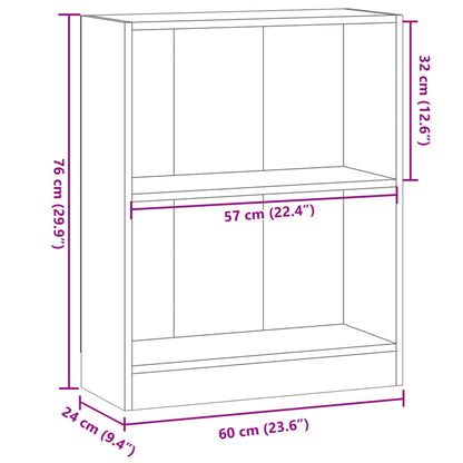 vidaXL Étagère à livres aspect bois de récupération 60x24x76 cm Bois d'ingénierie