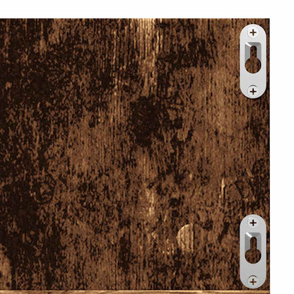 vidaXL CD-Wandregal Altholz-Optik 75x18x18 cm Holzwerkstoff