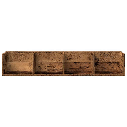 vidaXL CD-Wandregal Altholz-Optik 100x18x18 cm Holzwerkstoff
