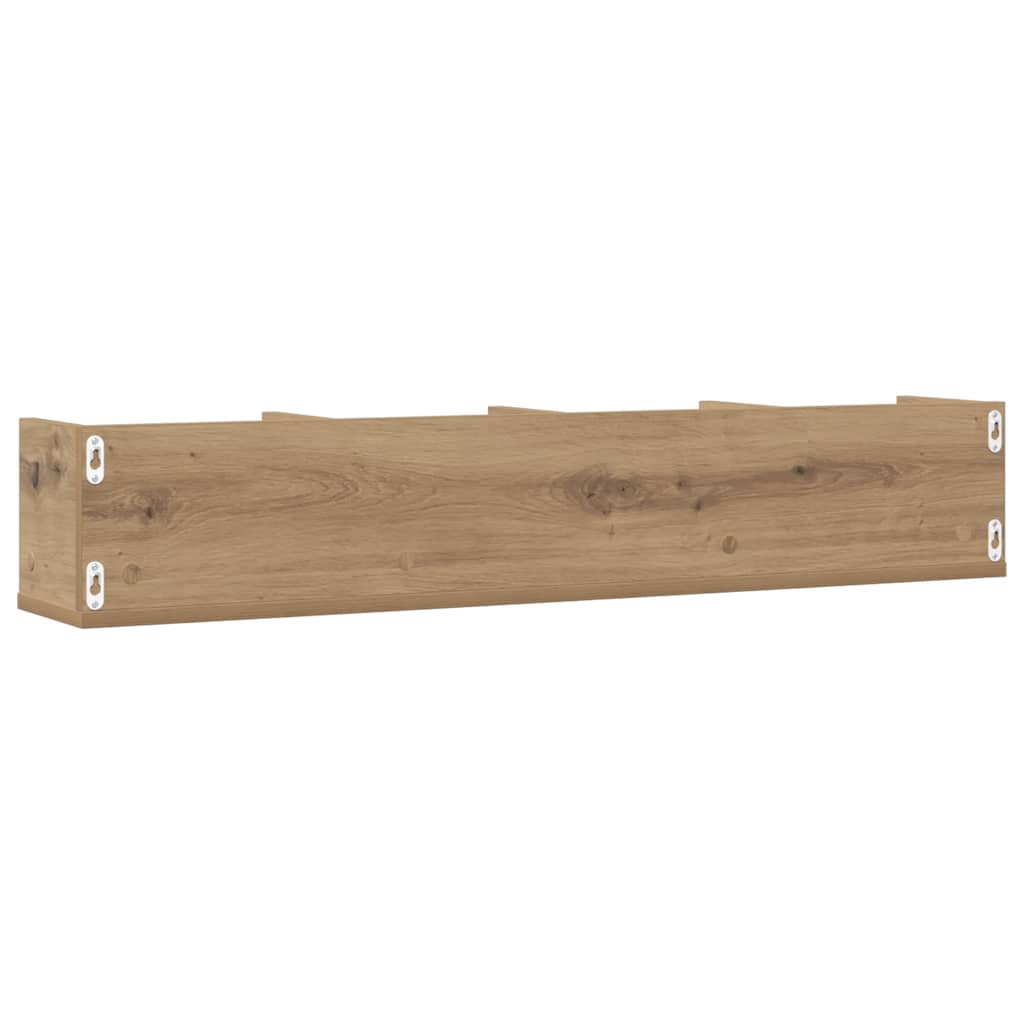 vidaXL CD-Wandregal Artisan-Eiche 100x18x18 cm Holzwerkstoff