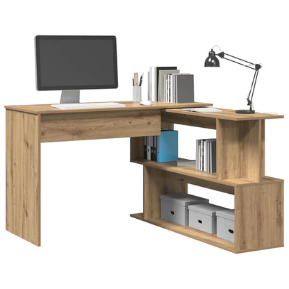 vidaXL Bureau d'angle Chêne artisan 200,5x50x76 cm Bois d'ingénierie