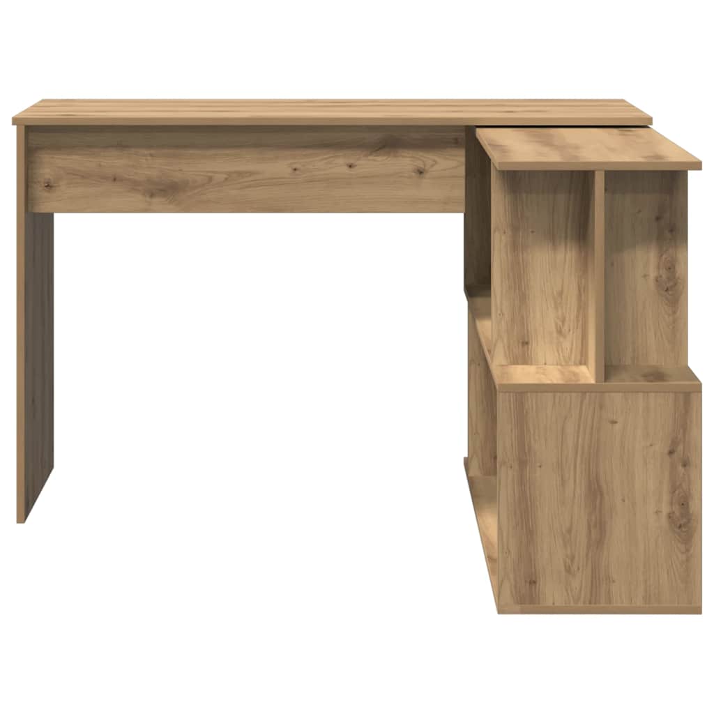 vidaXL Bureau d'angle Chêne artisan 200,5x50x76 cm Bois d'ingénierie