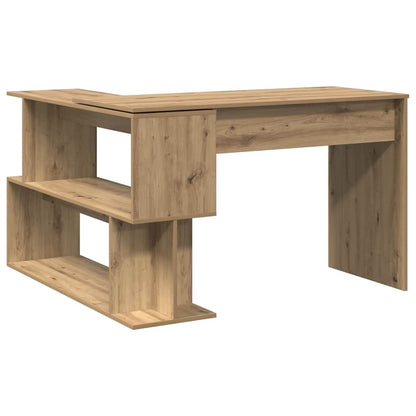 vidaXL Bureau d'angle Chêne artisan 200,5x50x76 cm Bois d'ingénierie