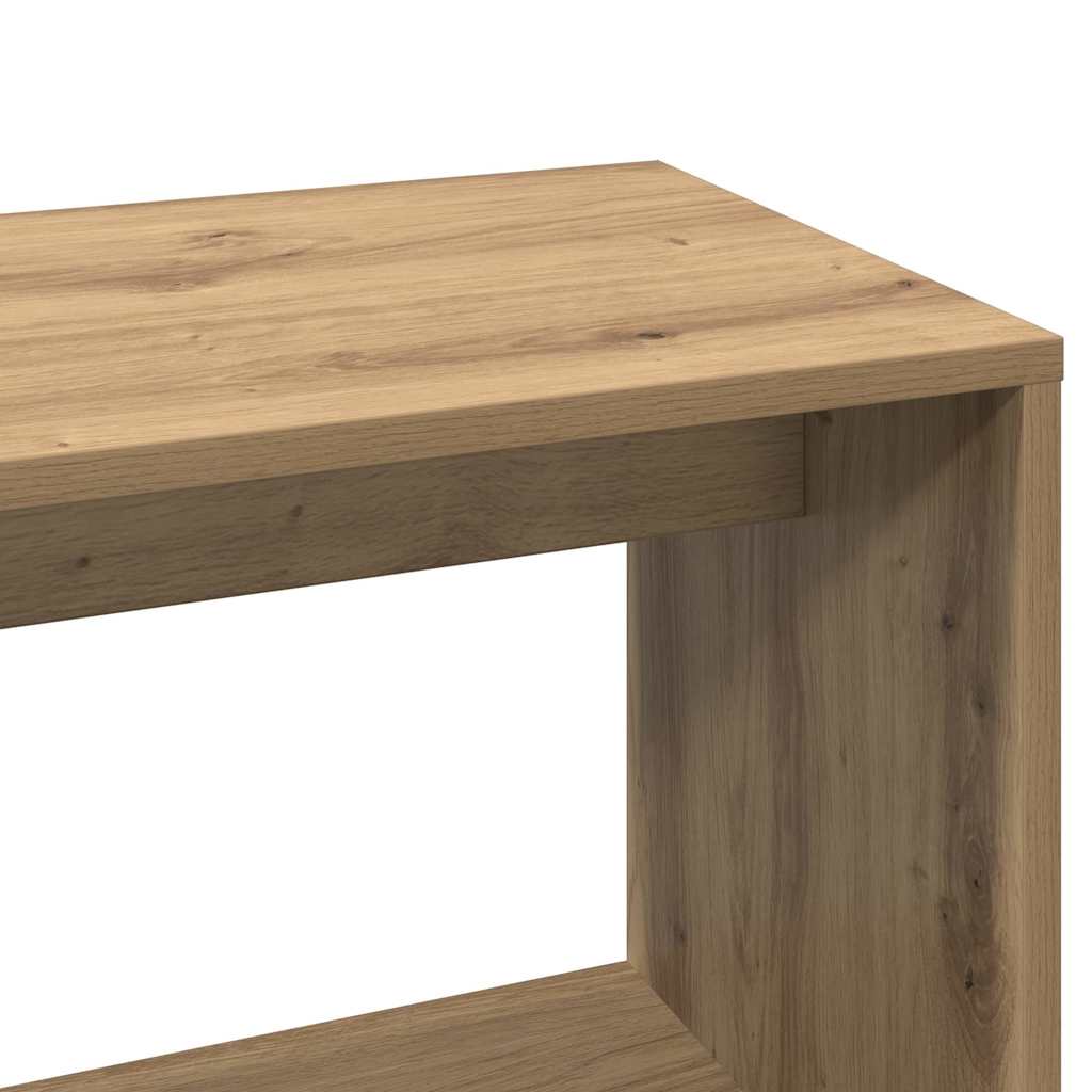vidaXL Bureau d'angle Chêne artisan 200,5x50x76 cm Bois d'ingénierie