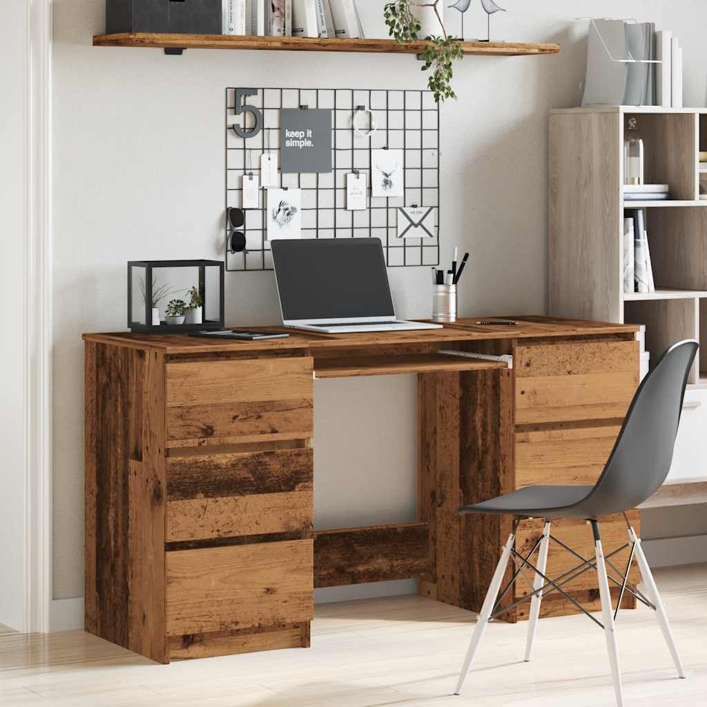 vidaXL Schreibtisch Altholz-Optik 140x50x77 cm Holzwerkstoff