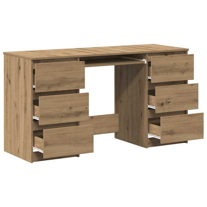 vidaXL Schreibtisch Artisan-Eiche 140x50x77 cm Holzwerkstoff