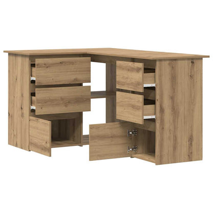 vidaXL Eckschreibtisch Artisan-Eiche 145x100x76 cm Holzwerkstoff