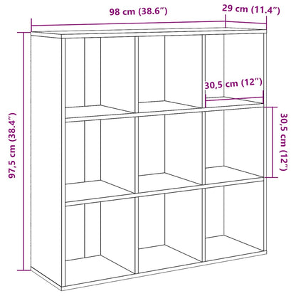 vidaXL Bibliothèque chêne artisan 98x29x97,5 cm