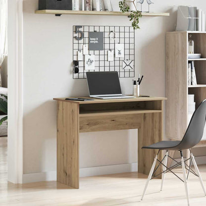 vidaXL Bureau en bois d'ingénierie chêne artisan 90x50x74 cm