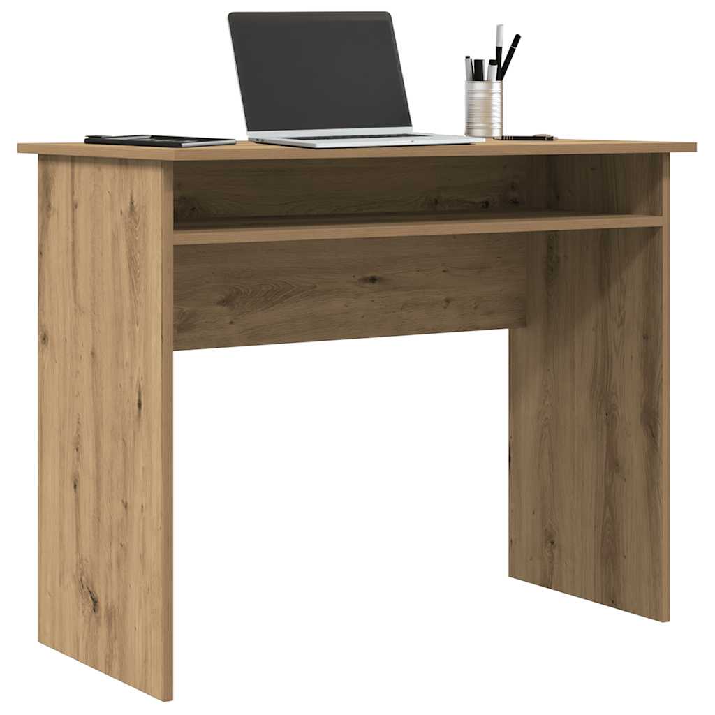 vidaXL Bureau en bois d'ingénierie chêne artisan 90x50x74 cm