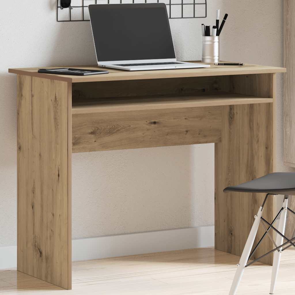 vidaXL Bureau en bois d'ingénierie chêne artisan 90x50x74 cm